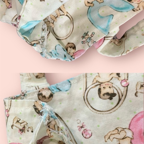 Handmade Vintage Baby Graphic Fabric Unisex Tote Bag - Picture 9 of 11